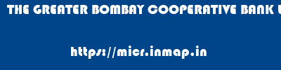 THE GREATER BOMBAY COOPERATIVE BANK LIMITED       micr code